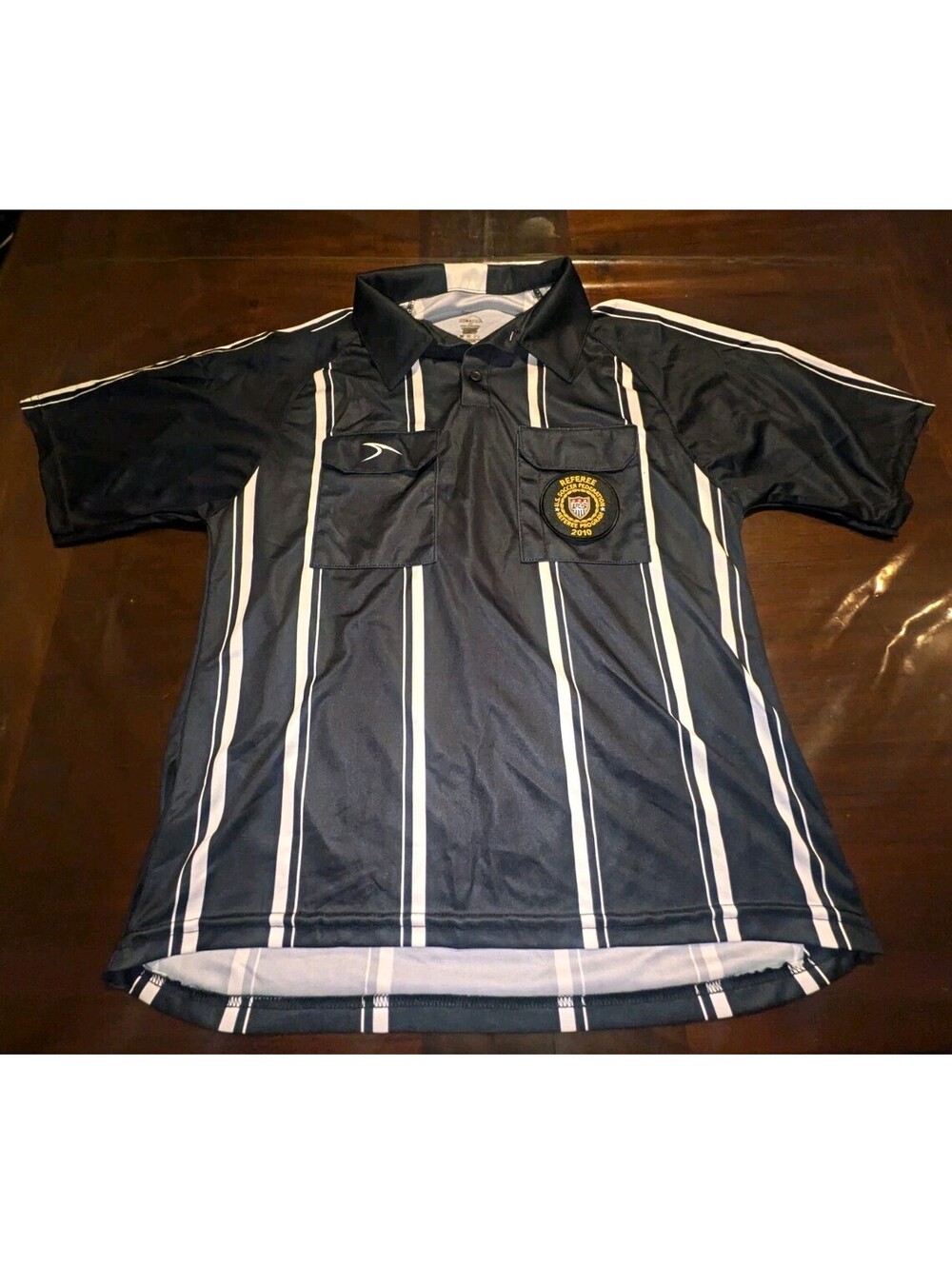 Score US Soccer Federation Referee Program 2010 Black/White Striped Jersey AM